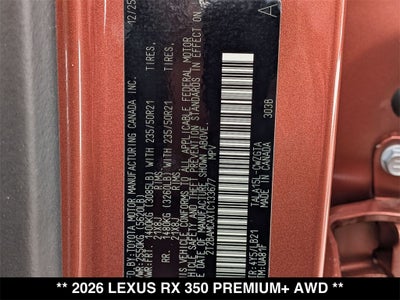 2026 Lexus RX PREMIUM PLUS