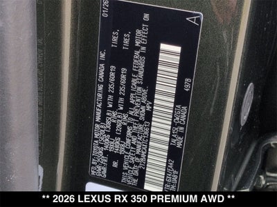 2026 Lexus RX PREMIUM