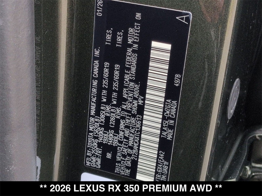 2026 Lexus RX PREMIUM