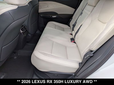 2026 Lexus RX 350h Luxury