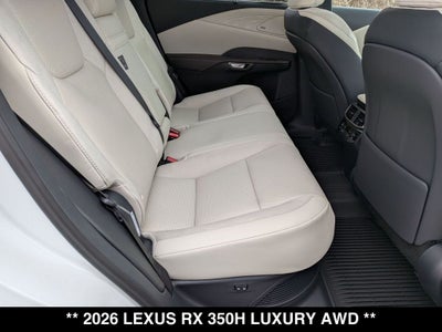 2026 Lexus RX 350h Luxury