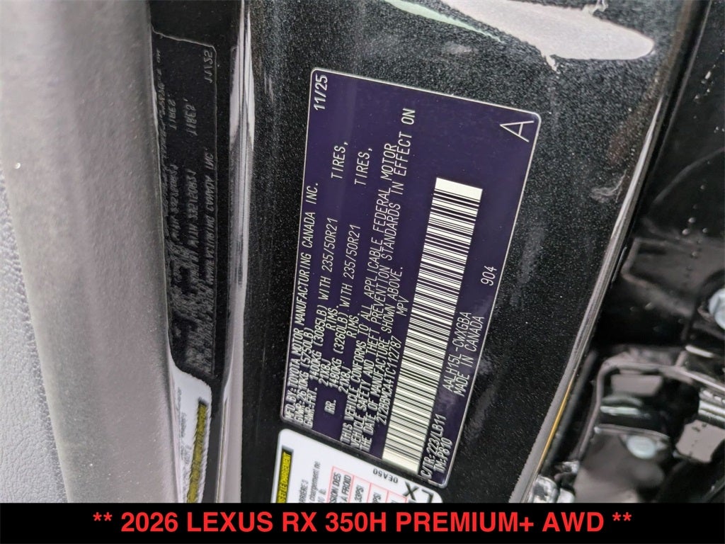 2026 Lexus RX PREMIUM PLUS