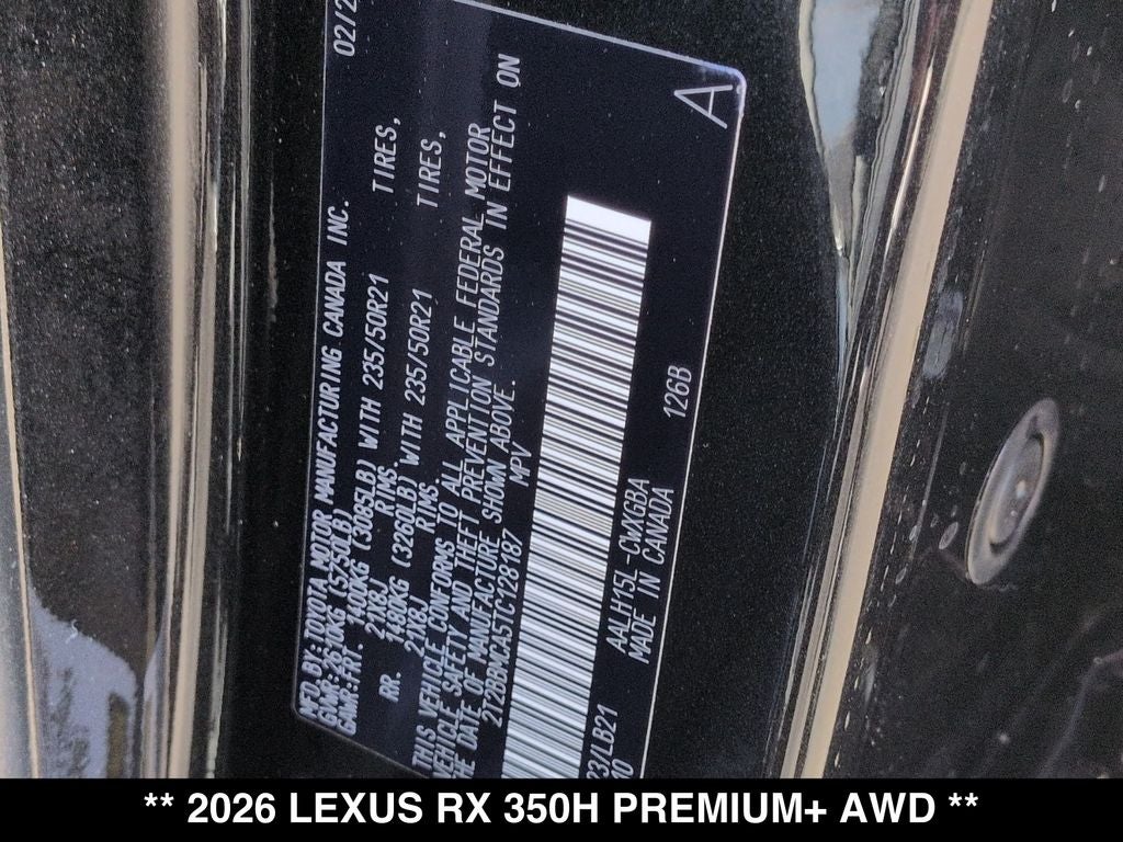 2026 Lexus RX PREMIUM PLUS