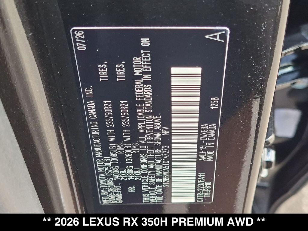 2026 Lexus RX PREMIUM