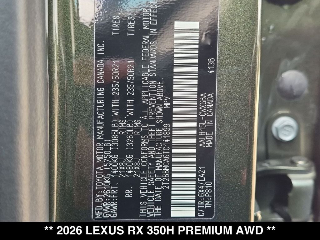 2026 Lexus RX PREMIUM