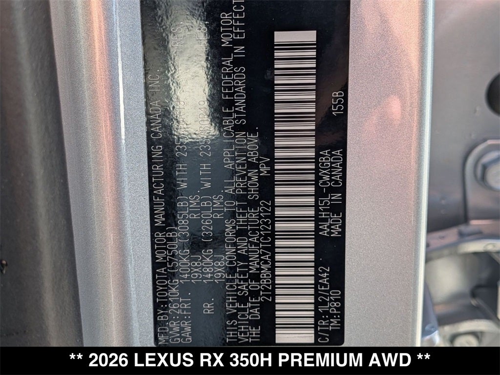 2026 Lexus RX PREMIUM