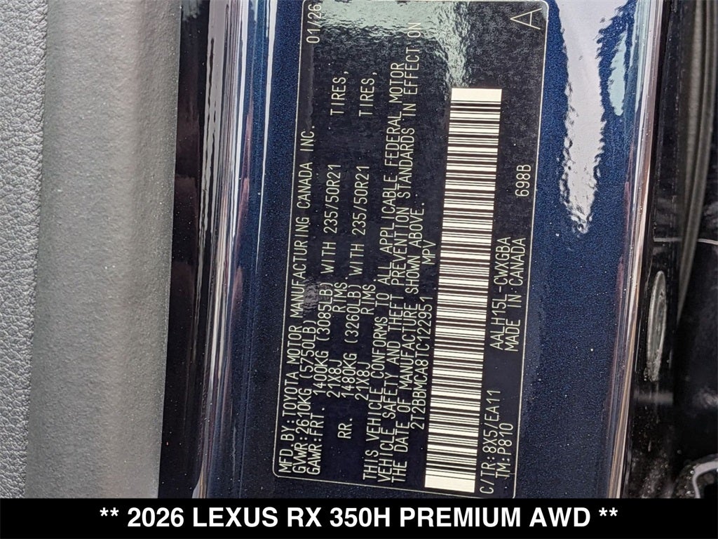 2026 Lexus RX PREMIUM