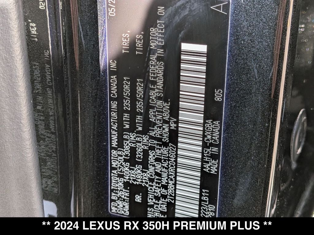 2024 Lexus RX 350h Premium Plus