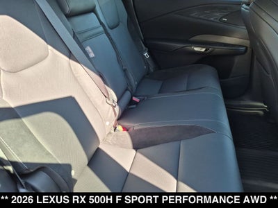2026 Lexus RX F SPORT PERFORMANCE AWD