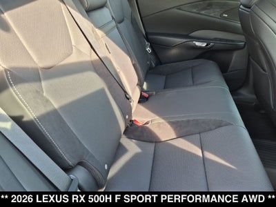2026 Lexus RX 500h F SPORT Performance