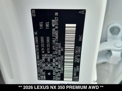 2026 Lexus NX PREMIUM