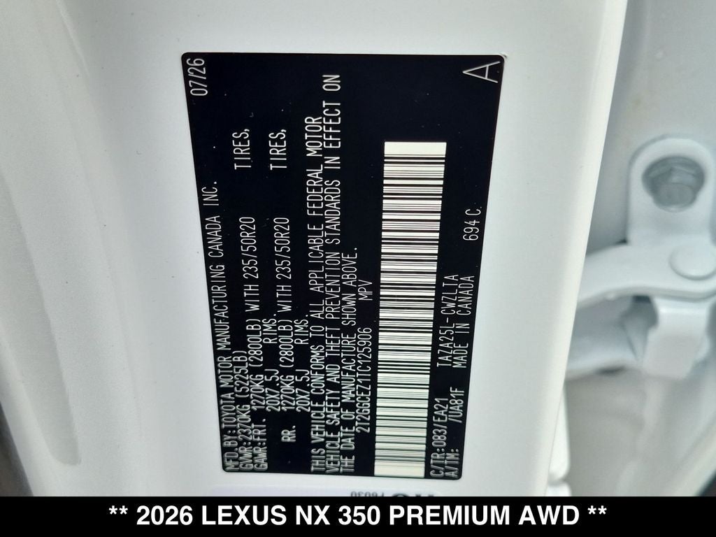 2026 Lexus NX PREMIUM