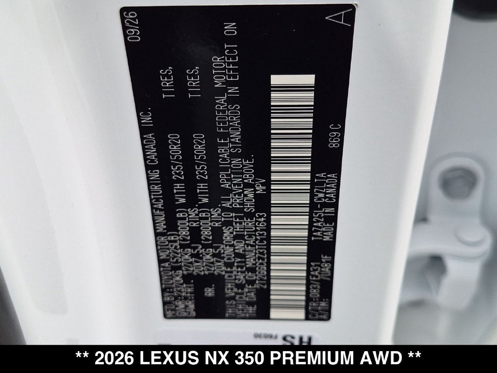 2026 Lexus NX PREMIUM