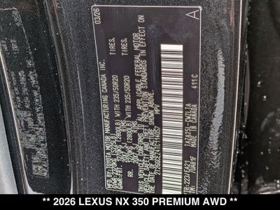 2026 Lexus NX 350 Premium