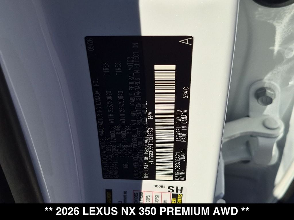 2026 Lexus NX PREMIUM