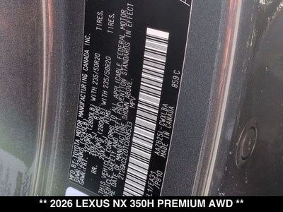 2026 Lexus NX PREMIUM