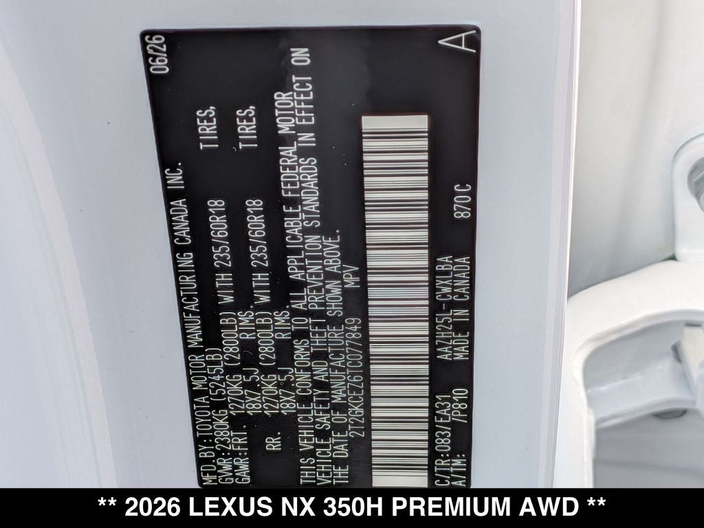 2026 Lexus NX PREMIUM
