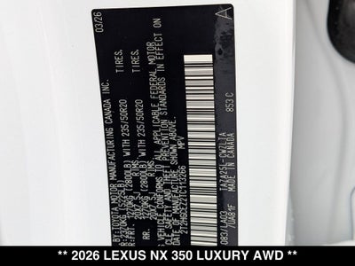 2026 Lexus NX 350 Luxury