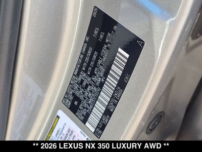 2026 Lexus NX 350 Luxury