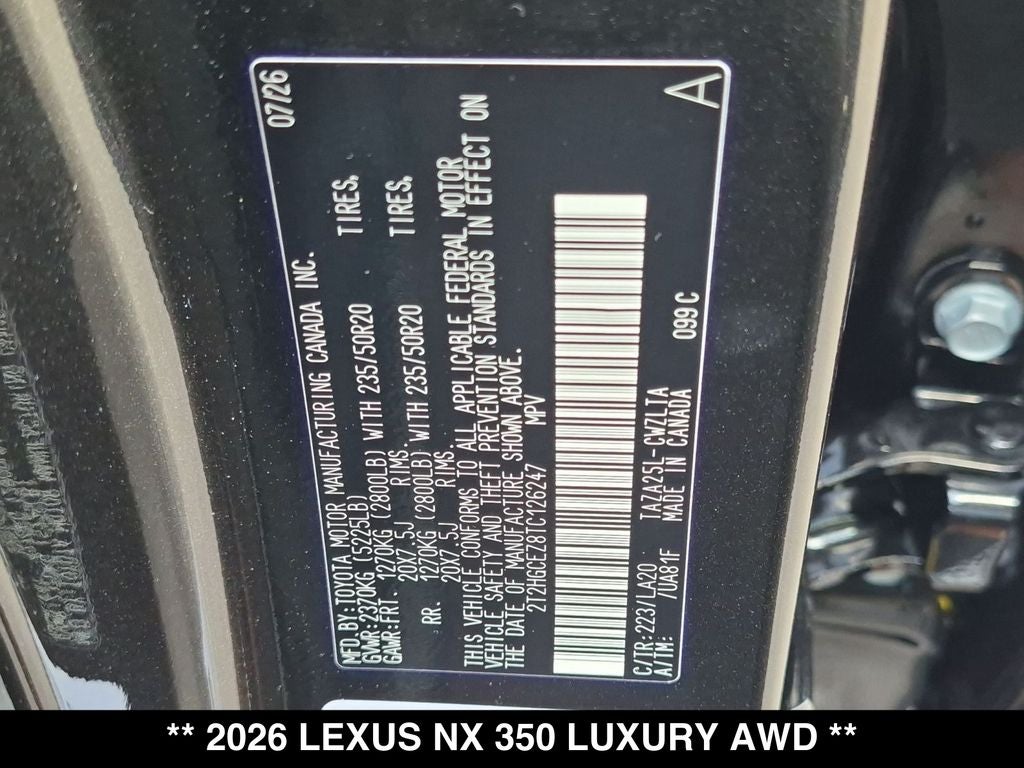 2026 Lexus NX LUXURY AWD