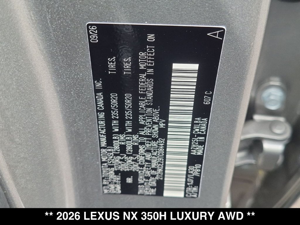 2026 Lexus NX LUXURY AWD