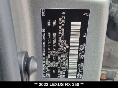 2022 Lexus RX 350