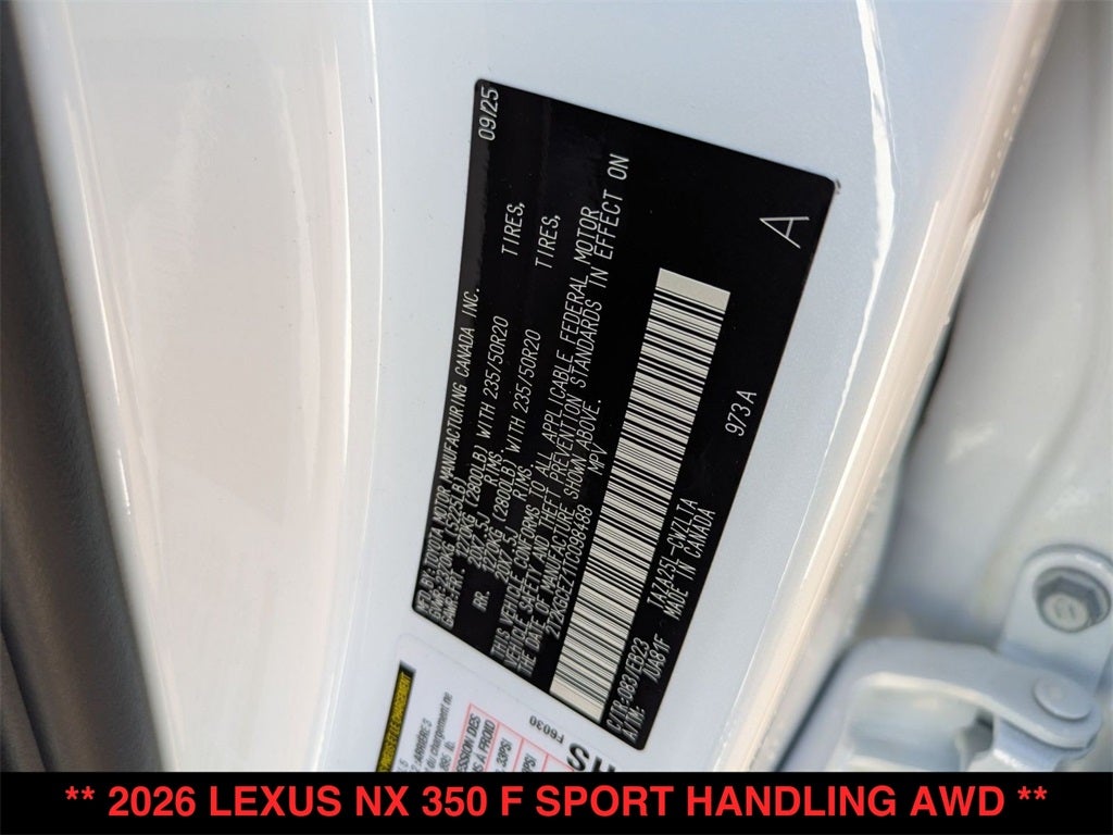 2026 Lexus NX F SPORT HANDLING AWD
