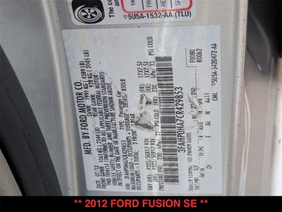 2012 Ford Fusion SE