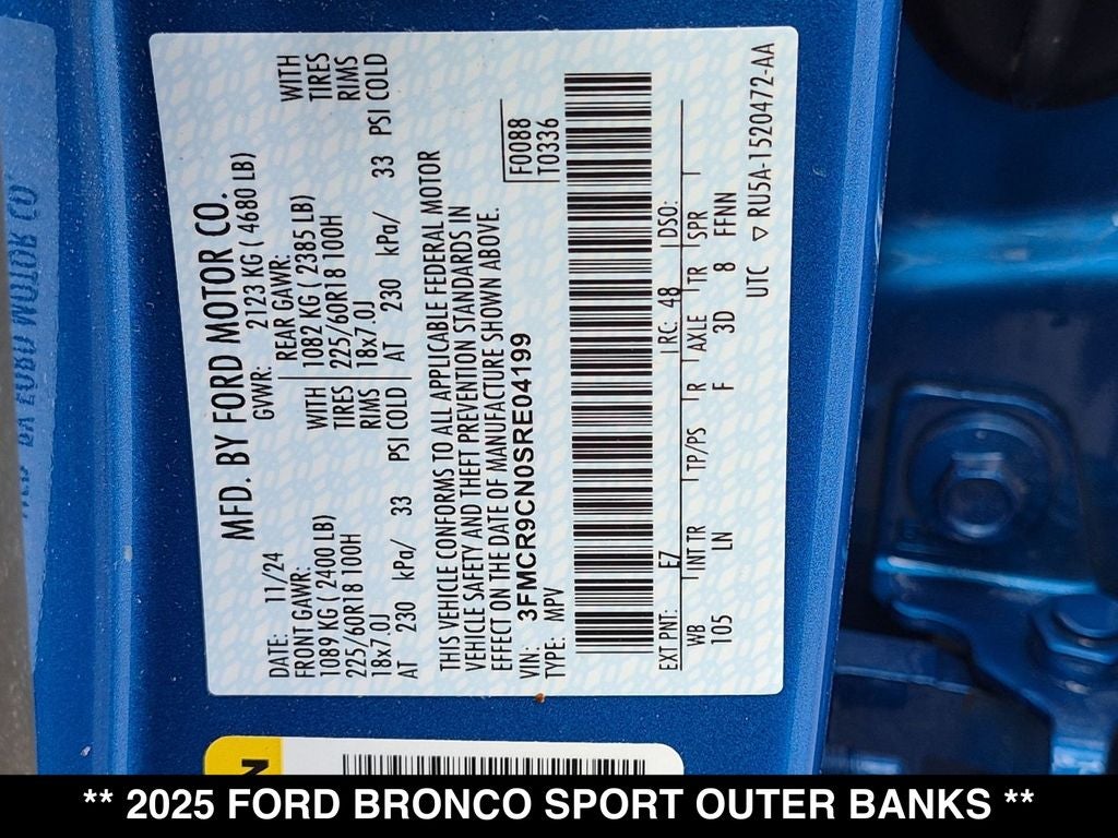 2025 Ford Bronco Sport Outer Banks