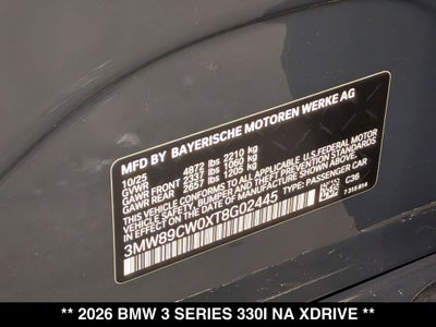 2026 BMW 3 Series 330i xDrive