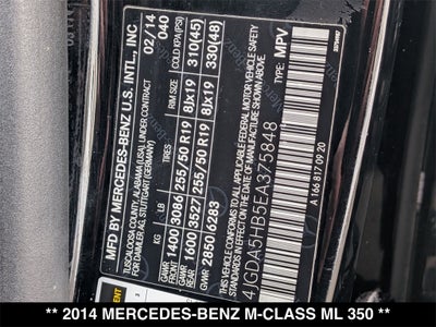 2014 Mercedes-Benz M-Class ML 350 4MATIC®