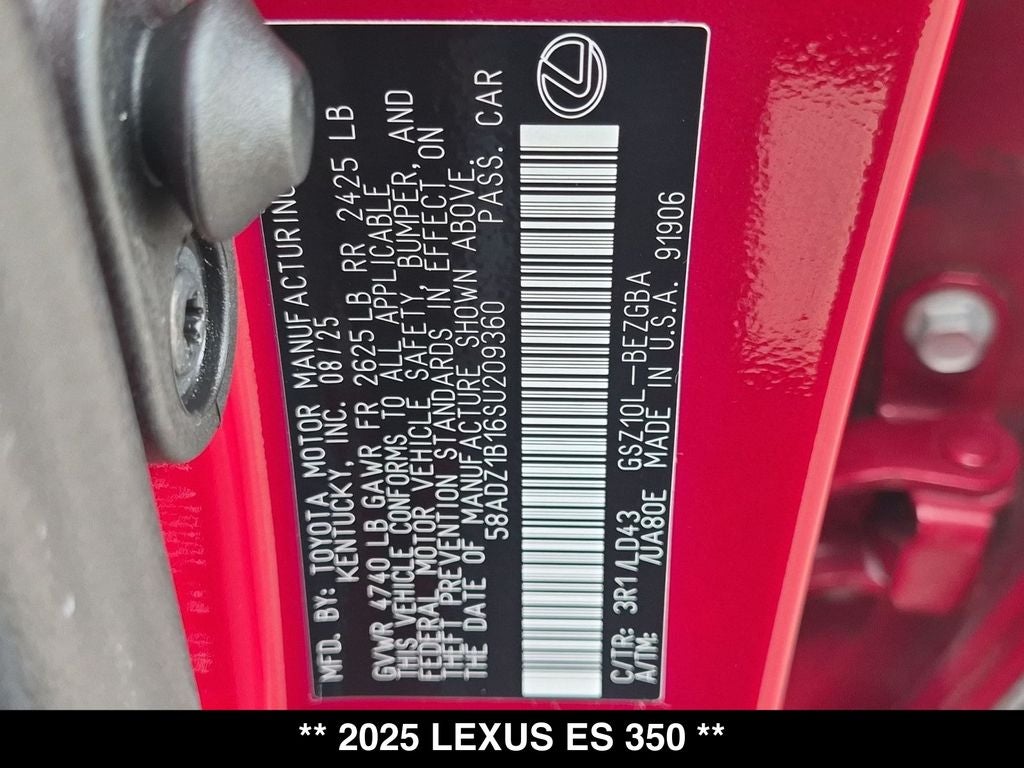 2025 Lexus ES 350
