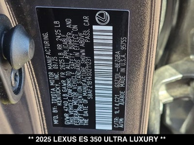 2025 Lexus ES ULTRA LUXURY