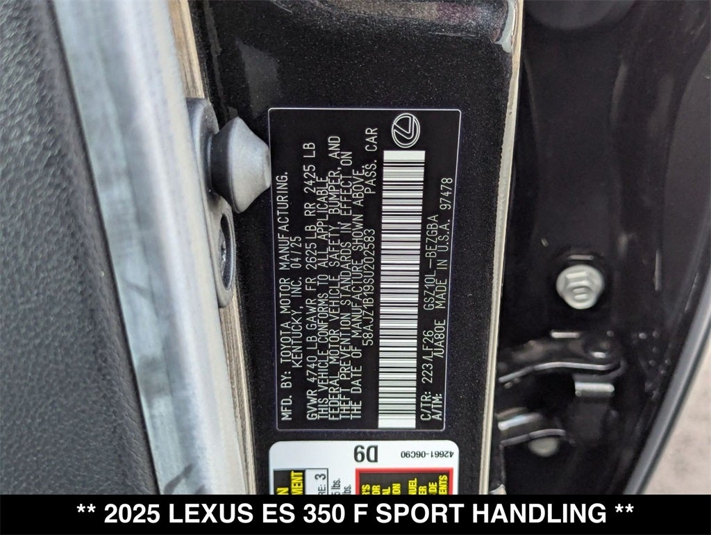 2025 Lexus ES F SPORT HANDLING