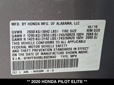 2020 Honda Pilot Elite