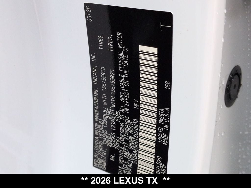 2026 Lexus TX 350 Luxury