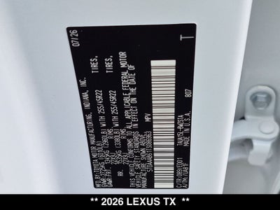 2026 Lexus TX F SPORT HANDLING AWD