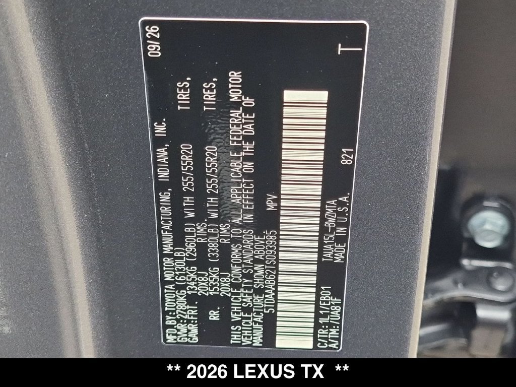 2026 Lexus TX PREMIUM AWD