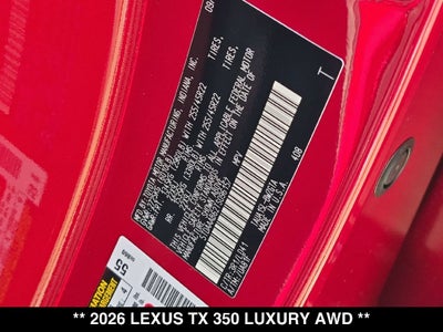 2026 Lexus TX LUXURY AWD