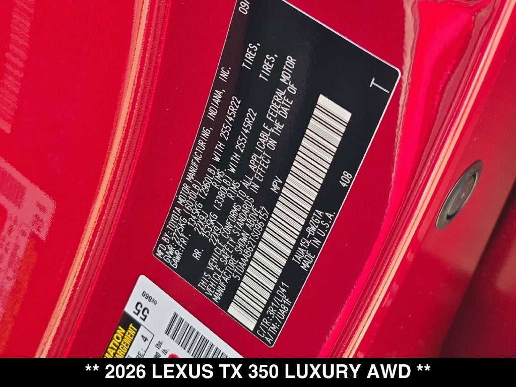 2026 Lexus TX LUXURY AWD