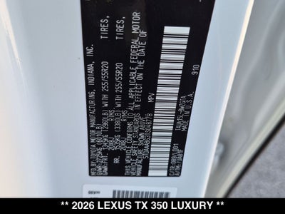 2026 Lexus TX LUXURY AWD