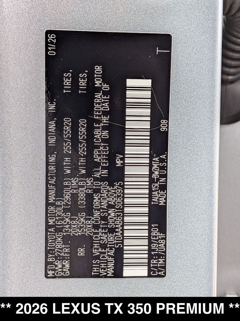2026 Lexus TX 350 Premium