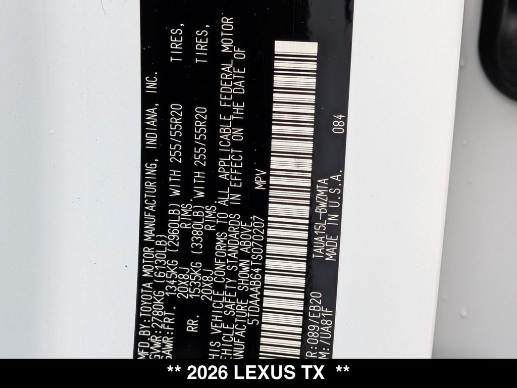 2026 Lexus TX PREMIUM AWD