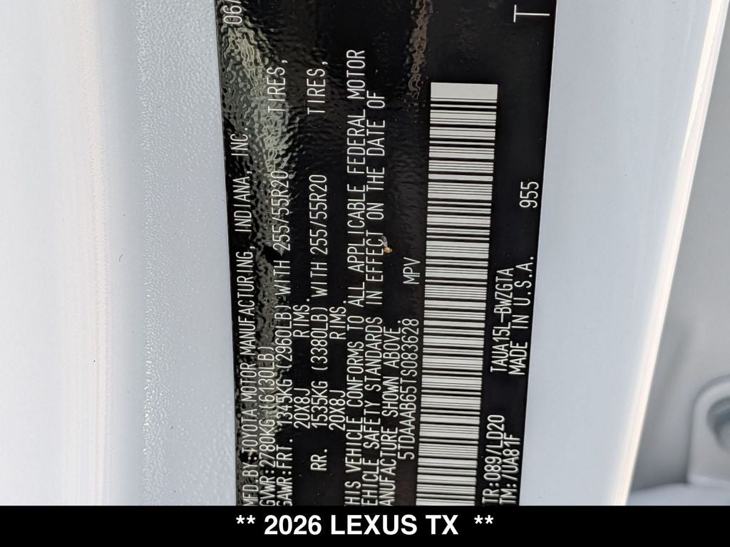 2026 Lexus TX LUXURY AWD