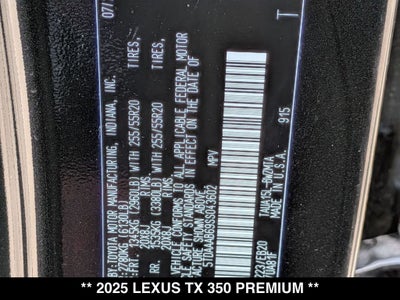 2025 Lexus TX 350 Premium