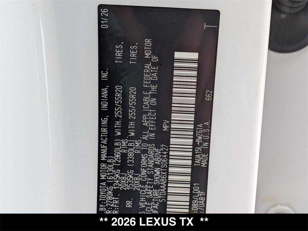 2026 Lexus TX LUXURY AWD