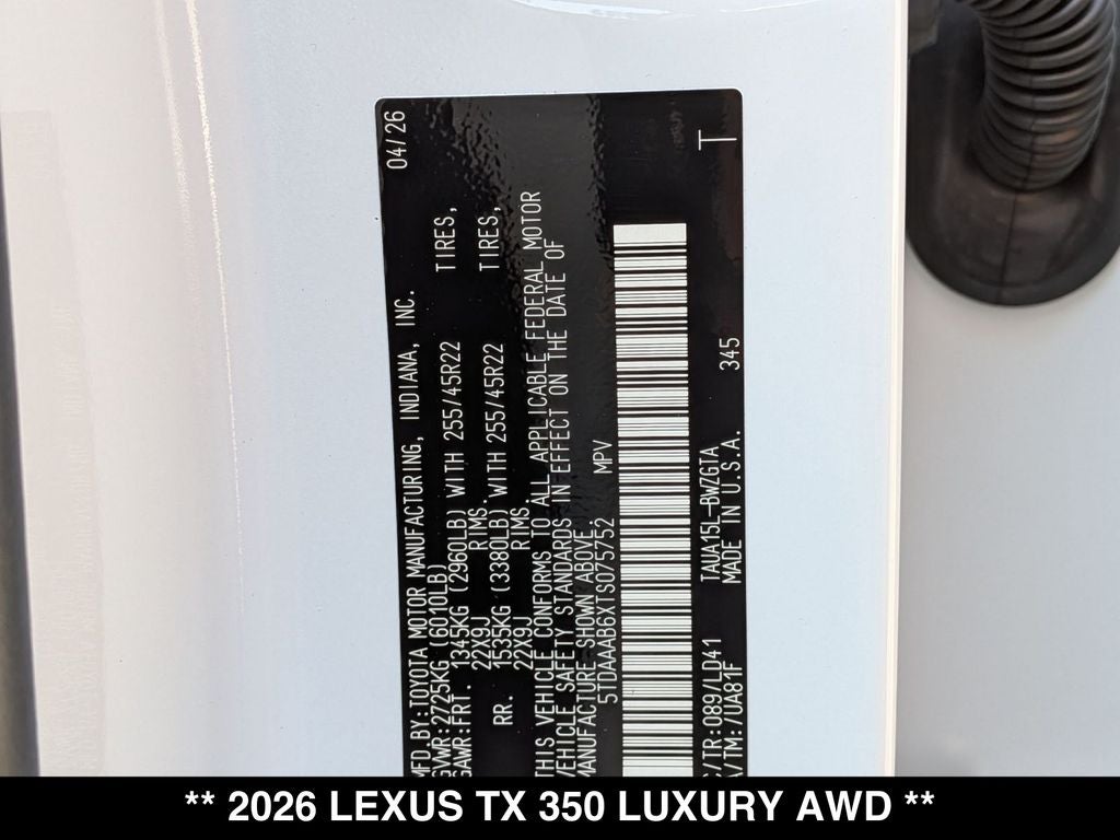2026 Lexus TX LUXURY AWD