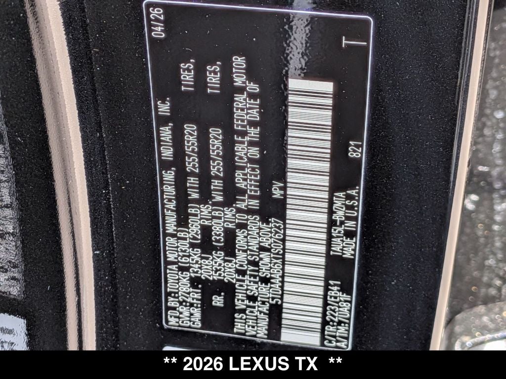 2026 Lexus TX PREMIUM AWD