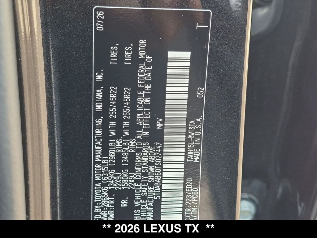 2026 Lexus TX 500h F SPORT Performance Premium