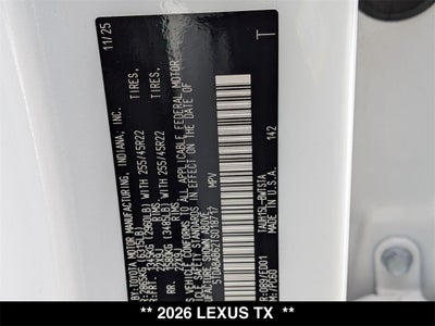 2026 Lexus TX F SPORT PERFORMANCE PREMIUM AWD